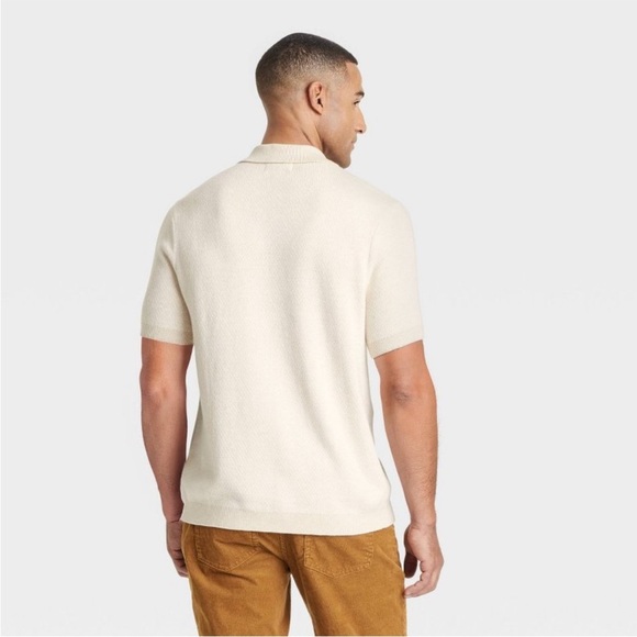 Goodfellow & Co jacquard- knit button polo cardigan sweater - Picture 5 of 6